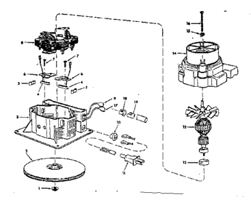 Motor - 816652-1 Diagram and Parts List for 113178510  Craftsman Filters & Accessories
