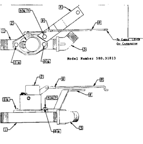 Choke Assembly Diagram and Parts List for 58031813  Craftsman Engine