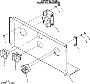 Control Panel Diagram and Parts List for 580320642  Craftsman Engine