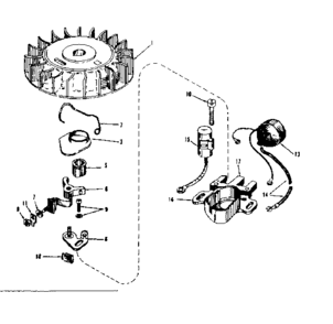 Magneto No. 610667 Diagram and Parts List for 143521021  Craftsman Engine
