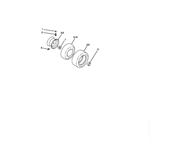Wheels And Tires Diagram and Parts List for 917270742  Craftsman Lawn Tractor