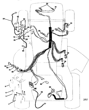 Electrical Diagram and Parts List for 917259020  Craftsman Lawn Tractor