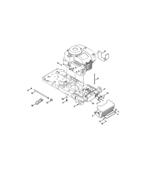 Muffler Shield/engine Diagram and Parts List for 247203706  Craftsman Lawn Tractor