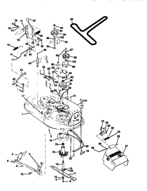 Mower Diagram and Parts List for 917258502  Craftsman Lawn Tractor