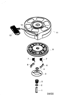 Starter 590702a Diagram and Parts List for 143590702A  Craftsman Lawn Mower