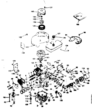 4-cycle Engine Diagram and Parts List for 580323011  Craftsman Engine