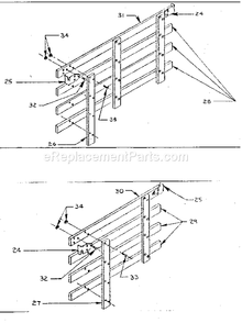 Slats Diagram and Parts List for 75894  Craftsman Lawn Tractor