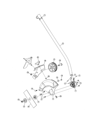 Lawn Edger Attachment Diagram and Parts List for 316794460  Craftsman Trimmer