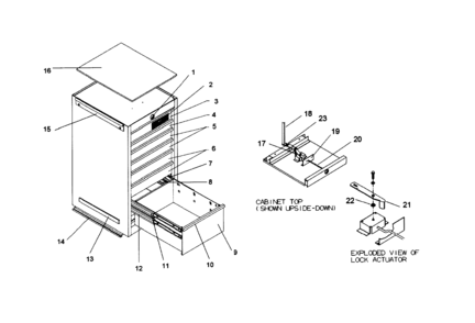 Tool Chest Diagram and Parts List for 706452790  Craftsman Tool Stand & Cart