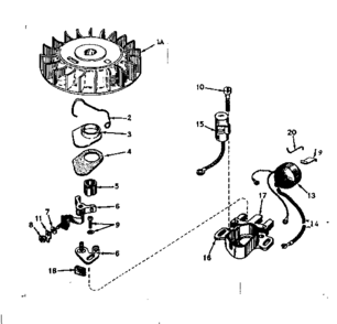 Magneto No. 610693a Diagram and Parts List for 143174012  Craftsman Engine