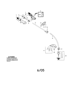 Trimmer Assembly Diagram and Parts List for 944515120  Craftsman Trimmer