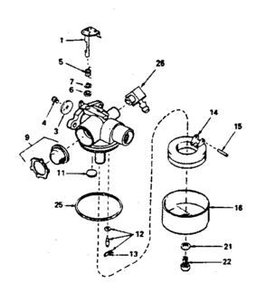 Carburetor No. 632389 Diagram and Parts List for 143374132  Craftsman Engine