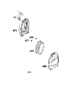 Air cleaner Diagram and Parts List for CMXGMAM1125499  Craftsman Lawn Mower