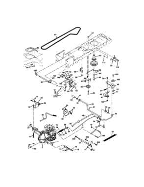 Ground Drive Diagram and Parts List for 917272921  Craftsman Lawn Tractor