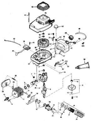 Replacement Parts Diagram and Parts List for 143200701051  Craftsman Engine