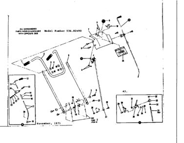 Control Panel Assembly Diagram and Parts List for 53682490  Craftsman Snow Blower