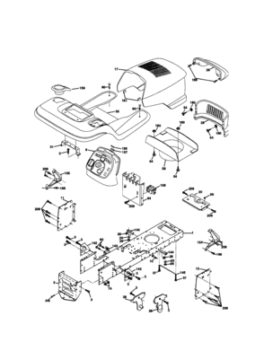 Chassis And Enclosures Diagram and Parts List for 917272160  Craftsman Lawn Tractor
