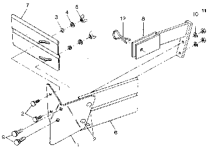 Hiller/furrower part #20868 (viewed from front of tiller) Diagram and Parts List for 98729904  Craftsman Tiller