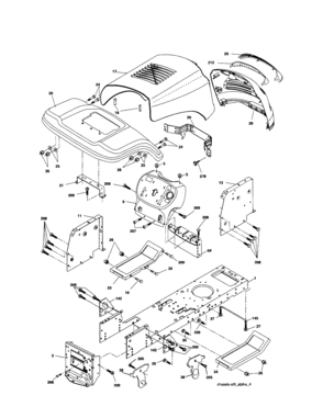 Chassis And Enclosures Diagram and Parts List for 917253201  Craftsman Lawn Tractor