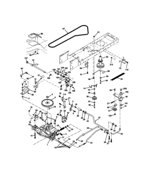 Ground Drive Diagram and Parts List for 917271631  Craftsman Lawn Tractor