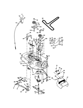 Mower Deck Diagram and Parts List for 917273391  Craftsman Lawn Tractor