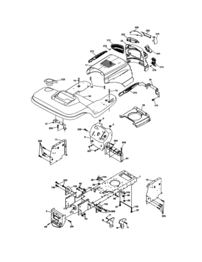 Chassis And Enclosures Diagram and Parts List for 917274810  Craftsman Lawn Tractor