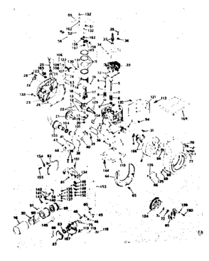 Basic Engine Diagram and Parts List for 143586242  Craftsman Engine