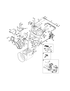 Chute/handles Diagram and Parts List for 247889721  Craftsman Snow Blower
