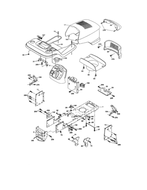 Chassis And Enclosures Diagram and Parts List for 9172736402  Craftsman Lawn Tractor