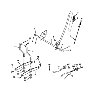Lift Assembly Diagram and Parts List for 917271380  Craftsman Lawn Tractor