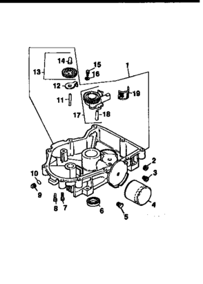 Oil Pan / Lubrication Diagram and Parts List for 501CV20S-65527  Craftsman Engine