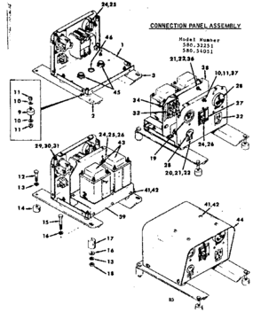 Connection Panel Assembly Diagram and Parts List for 58032251  Craftsman Engine