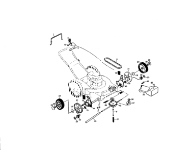 Wheels Diagram and Parts List for 917378070  Craftsman Lawn Mower