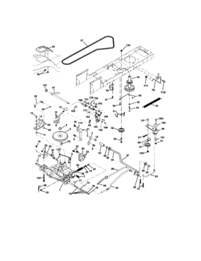 Ground Drive Diagram and Parts List for 917273350  Craftsman Lawn Tractor