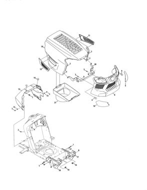 Hood/bumper Diagram and Parts List for 247203713  Craftsman Lawn Tractor