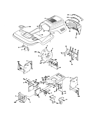 Chassis And Enclosures Diagram and Parts List for 917277041  Craftsman Lawn Tractor