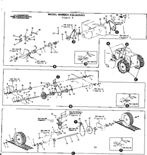 Wheel Assembly Diagram and Parts List for 536905903  Craftsman Snow Blower