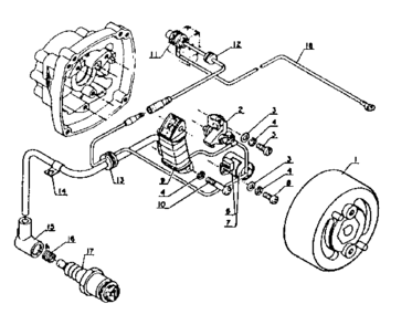 Magneto Diagram and Parts List for 271SRM-202FA  Craftsman Trimmer