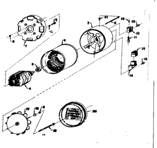 Stator Assembly Diagram and Parts List for 5803181-5  Craftsman Engine
