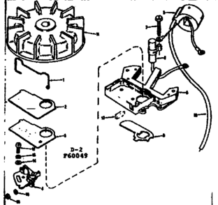 Magneto Diagram and Parts List for 91760049  Craftsman Chainsaw