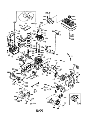 Part Location Diagram of 756337D Tecumseh Replacement Short Block, order from 7 1-999