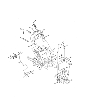 Fuel Tank/upper Dash Diagram and Parts List for 247203715  Craftsman Lawn Tractor