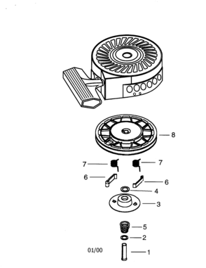 Starter 590763 Diagram and Parts List for 143015502  Craftsman Engine