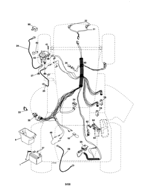 Electrical Diagram and Parts List for 917256740  Craftsman Lawn Tractor