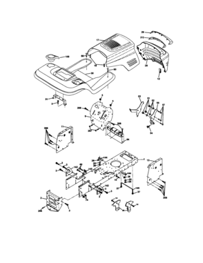 Chassis And Enclosures Diagram and Parts List for 917272061  Craftsman Lawn Tractor