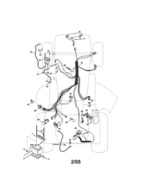 Electrical Diagram and Parts List for 917275682  Craftsman Lawn Tractor