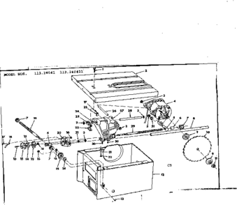 Motor And Control Box Assembly Diagram and Parts List for 11324041  Craftsman Power Motor