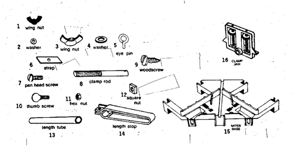 Unit Parts Diagram and Parts List for 32056-MITRESQUARE  Craftsman Saw