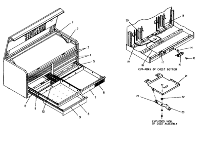 Chest Diagram and Parts List for 706955960  Craftsman Tool Stand & Cart