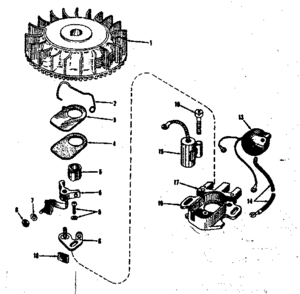 Magneto (phelon F-3220-g) Diagram and Parts List for 143102060  Craftsman Engine